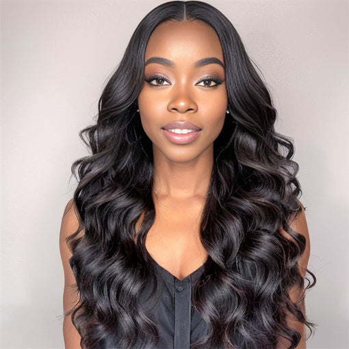 22 Inches Body Wave Natural Black Remy Human Hair Full Lace Wigs [IFHBW6133]
