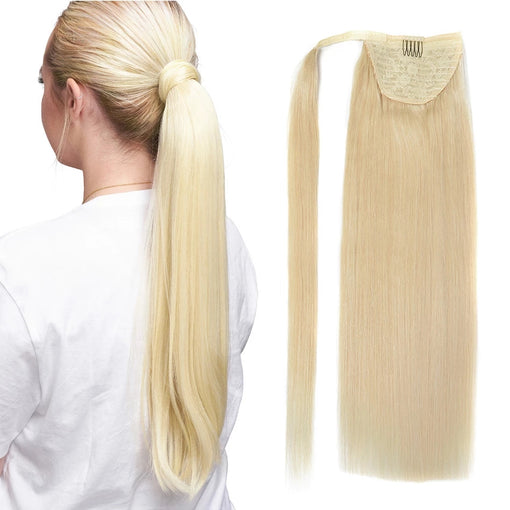 Wrap Around Ponytail With Clip 100% Remy Human Hair Color #613 [IPNTL0002]
