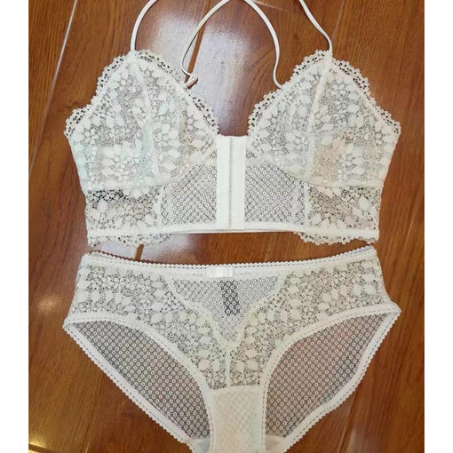 Front Closure Sexy Lace Wireless Unlined Bra & Panty Sets [BRPY0001]