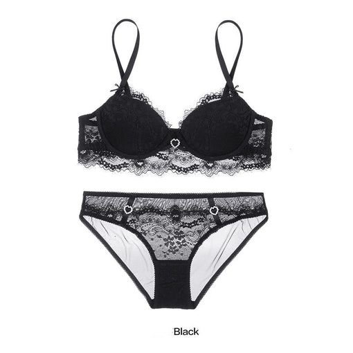 Lightly Lined Underwire Lace Bra & Panty Sets [BRPY0006]