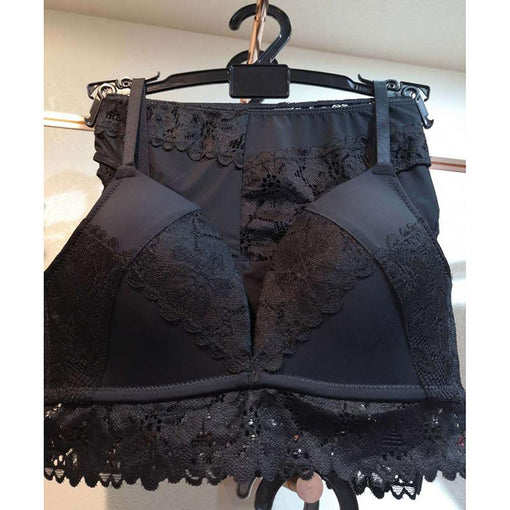 Lace Wireless Triangle Lightly Lined Bra & Panty Sets [BRPY0010]