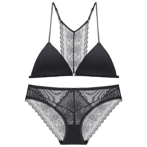 Front Closure Wireless Lightly Lined Bra & Panty Sets [BRPY0012]
