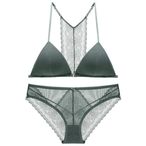 Front Closure Wireless Lightly Lined Bra & Panty Sets [BRPY0012]
