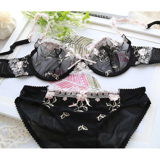 Lace Sexy Underwire Unlied Bra & Panty Sets [BRPY0017]
