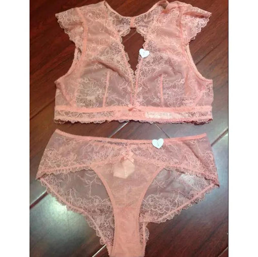 Lace Wireless Unlined Bra & Panty Sets [BRPY0018]