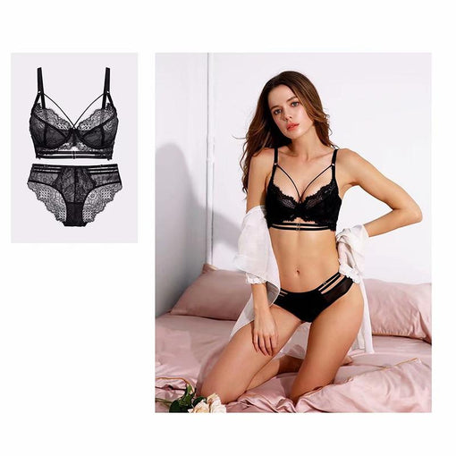 Lace Underwire Unlined Minimizer Bra & Panty Sets [BRPY0021]