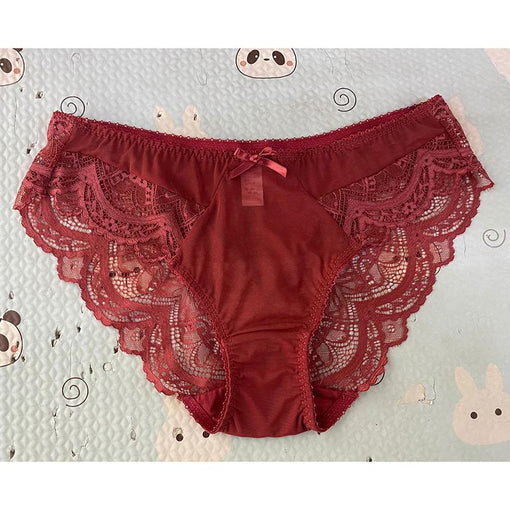 Lace Underwire Lightly Lined Minimizer Gathering Bra & Panty Sets [BRPY0022]