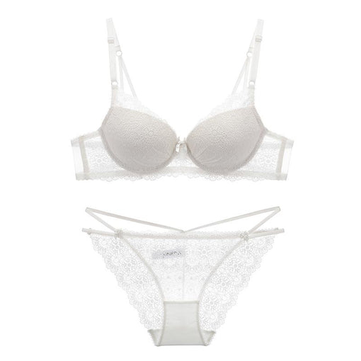Sexy Lace Gathering Underwire Bra & Panty Sets [BRPY0026]