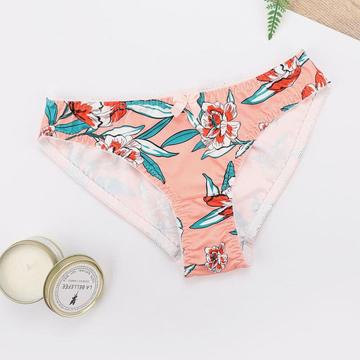Gathering Printing Sexy Underwire 3/4 Cup Bra & Panty Sets [BRPY0031]