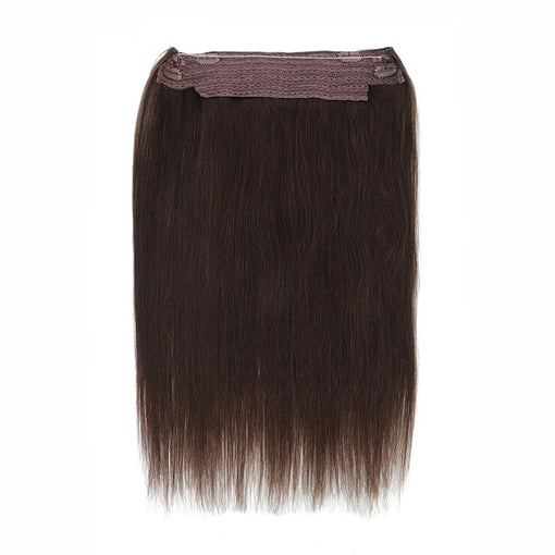 Flip In Silky Straight #4 Medium Brown Halo Remy Human Hair Extensions [FLIPSS001]