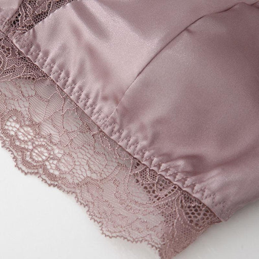 Comfortable Seamless Minimizer Sexy Lace Mulberry Silk 3/4 Cup Wireless Underwear Bras & Bralettes [GDBR0037]