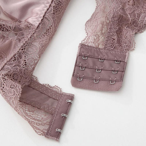 Comfortable Seamless Minimizer Sexy Lace Mulberry Silk 3/4 Cup Wireless Underwear Bras & Bralettes [GDBR0037]