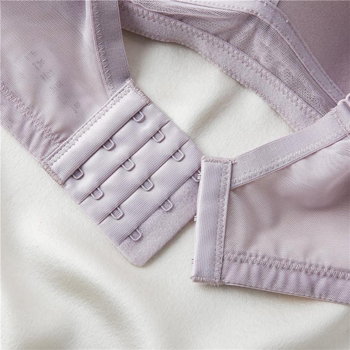 Gathering Minimizer Elegant Lace Mulberry Silk Full Cup Wireless Underwear Bras & Bralettes [GDBR0045]