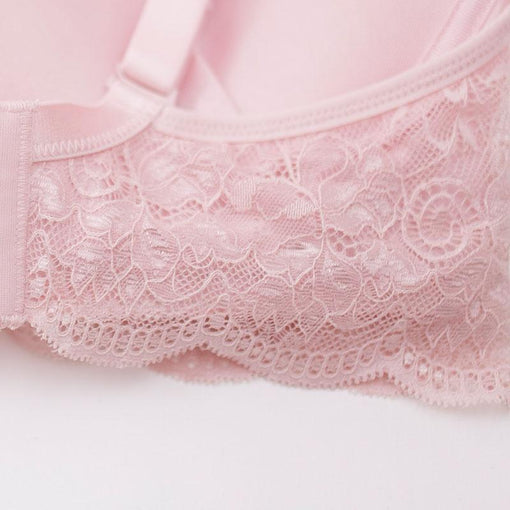Gathering Sexy Lace Mulberry Silk 3/4 Cup Wireless Underwear Bras & Bralettes [GDBR0053]