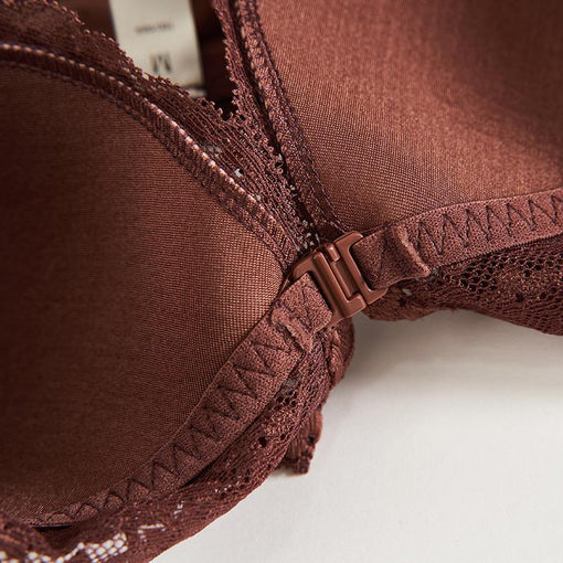 Gathering Sexy Lace Mulberry Silk Front Closure Double Straps Triangle Wireless Underwear Bras & Bralettes [GDBR0055]