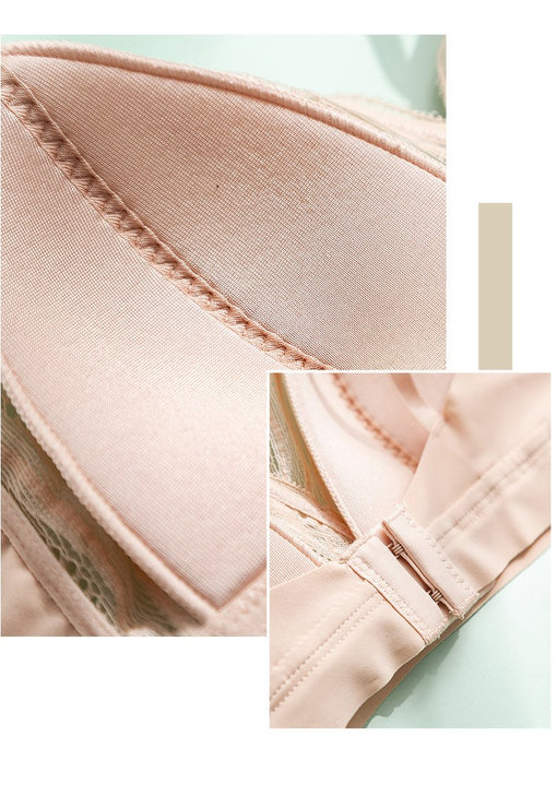Minimizer Comfortable Sexy Lace Mulberry Silk Triangle Wireless Underwear Bras & Bralettes [GDBR0056]