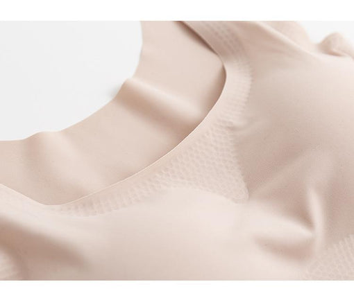 Minimizer Comfortable Seamless Simple Mulberry Silk Full Cup Tank Top Wireless Underwear Bras & Bralettes [GDBR0081]