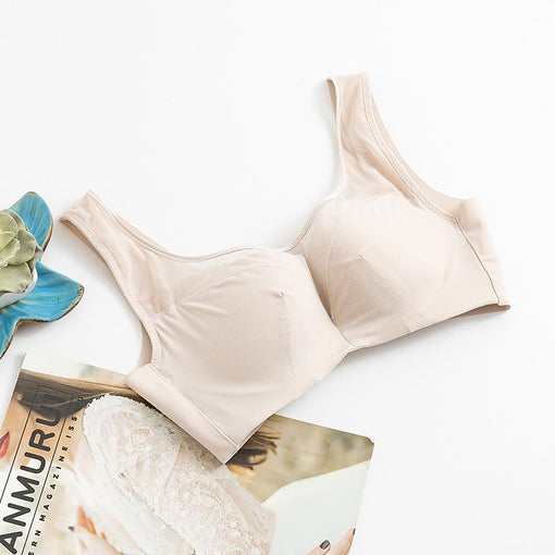 Gathering Seamless Sexy Mulberry Silk Full Cup Tank Top Tube Top Wireless Underwear Bras & Bralettes [GDBR0085]