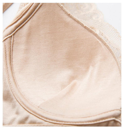 Minimizer Comfortable Gathering Seamless Elegant Lace Mulberry Silk Full Cup Tank Top Tube Top Wireless Underwear Bras & Bralettes [GDBR0089]
