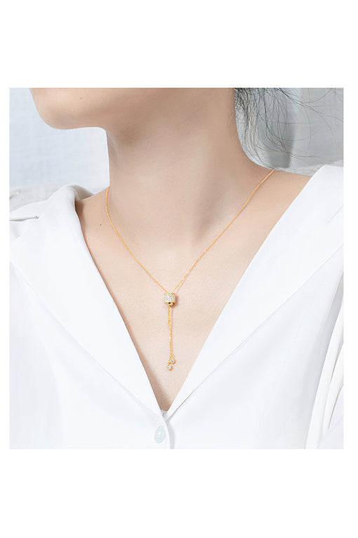 Adjustable Silver Pendant Necklace Choker [INLA036]