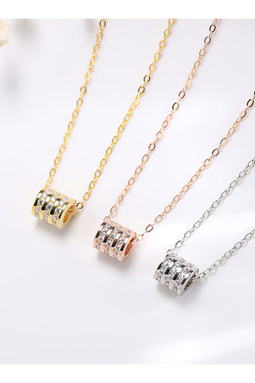 Small Waist Pendant Silver Necklace [INLA213]