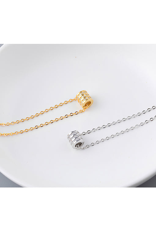Small Waist Pendant Silver Necklace [INLA213]