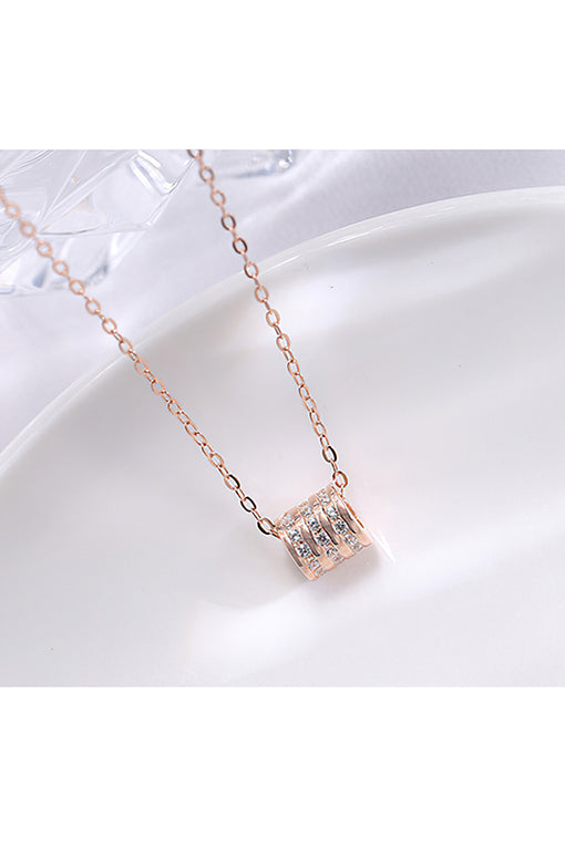 Small Waist Pendant Silver Necklace [INLA213]