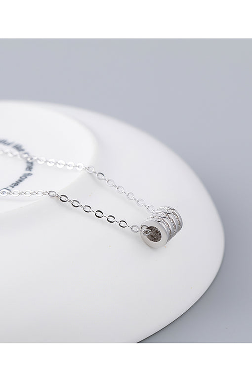 Small Waist Pendant Silver Necklace [INLA213]