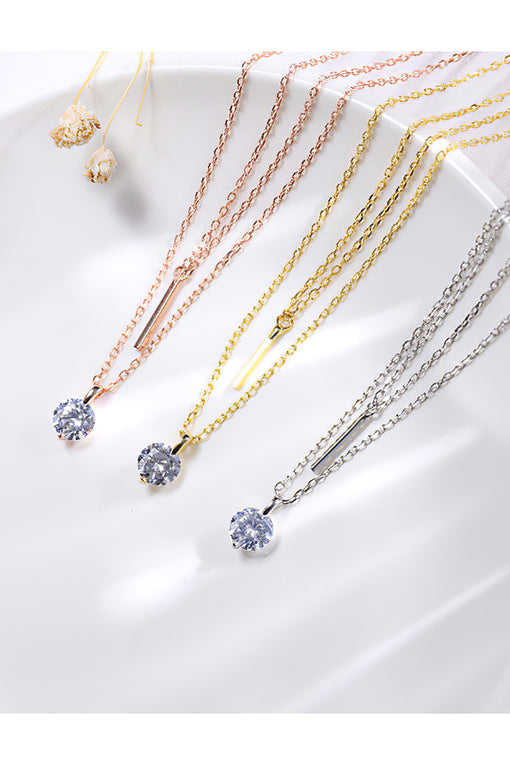 Double Layer Pendants Personality Silver Necklace Choker [INLA233]