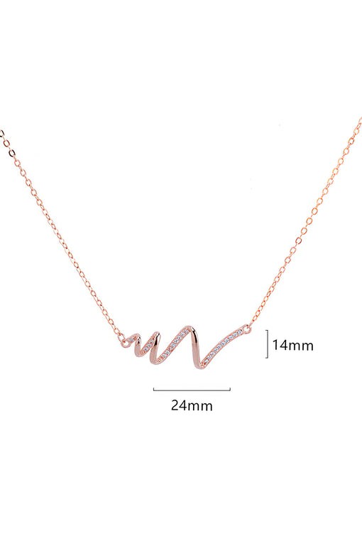 Heartbeat Simple Personality Silver Pendant Necklace [INLA246]
