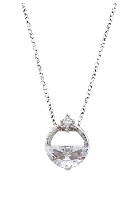 Clear Spring Pendant Silver Necklace [INLA265]