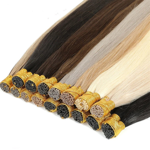 I Tip Silky Straight #4 Medium Brown Remy Human Hair Extensions [ITIPSS001]