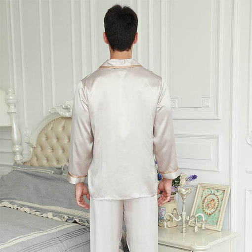 22m/m Silk Pajamas Men long-sleeved Trousers Luxurious Loungewear [SLP0002]