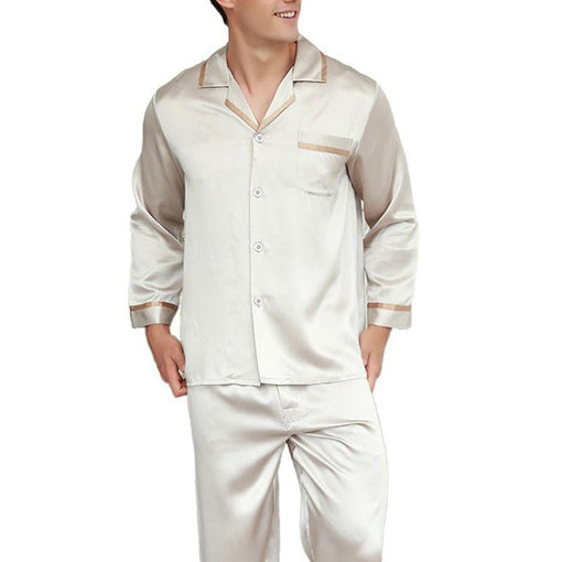 22m/m Silk Pajamas Men long-sleeved Trousers Luxurious Loungewear [SLP0002]