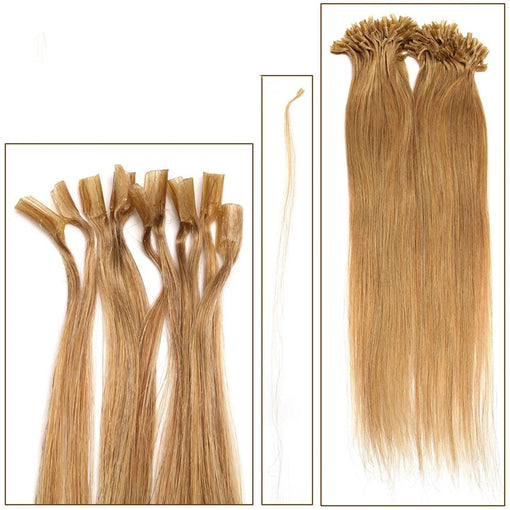 U Tip Silky Straight #613 Blonde Remy Human Hair Extensions [UTIPSS001]