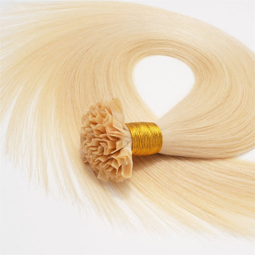V Tip Silky Straight #613 Blonde Remy Human Hair Extensions [VTIPSS002]