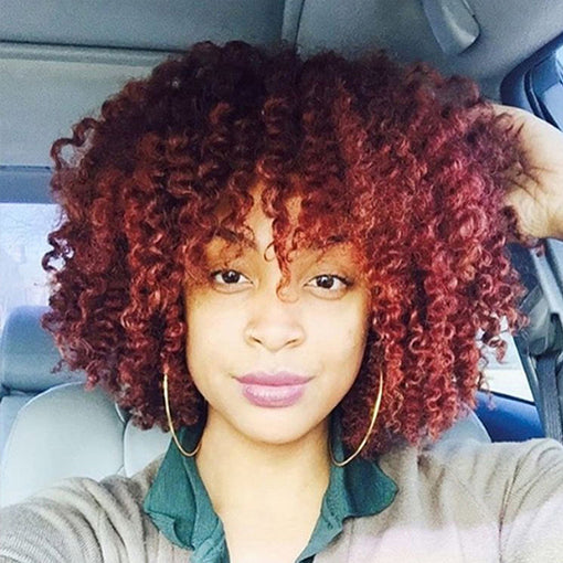 Short Grey Curly Machine Made Synthetic Hair Wig